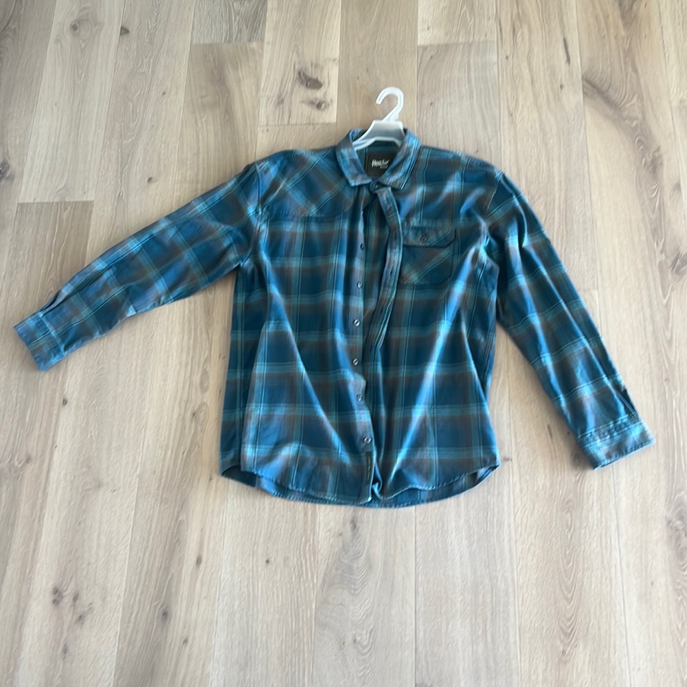 Flannel blue Howler Brothers long sleeve shirt Size XXL